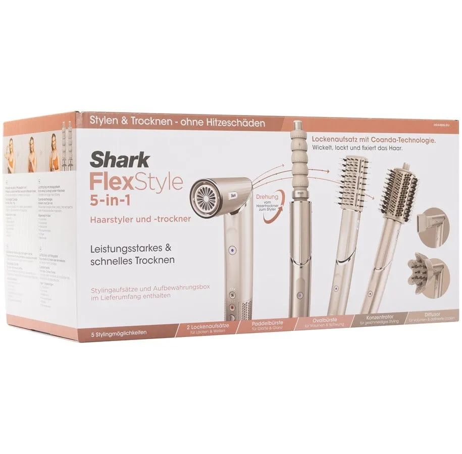 Shark FlexStyle HD446SLEU med styler og flere munnstykker